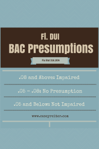 Florida DUI BAC Presumptions